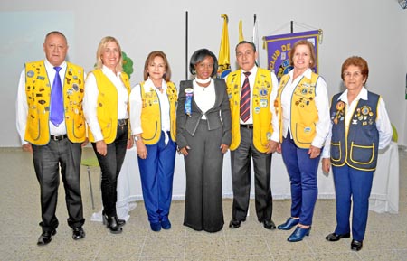 Miguel Ospina Echeverri, Club de Leones Fundadores Neira; Nelly Sánchez Durango, Club de Leones Manizales Chipre; María Amparo G