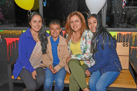 Jimena Ramírez Tangarife, Juan José Jiménez Tangarife, Patricia Tangarife Martínez y Ana Sofía Jiménez Tangarife.