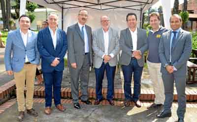 Miguel Trujillo Londoño, secretario de Desarrollo de Caldas; Jorge Ramírez Ramírez, gerente de Hotel Termales El Otoño; Gustavo 