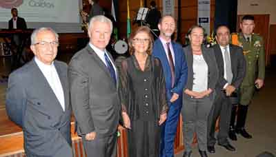 Fotos | José Fernando Tangarife | LA PATRIA Presbítero Efraín Castaño Arboleda; Pedro Alejandro Marún Meyer, presidente de Fenal