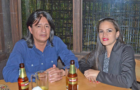 Los esposos José Fernando Villada Alzate y Diana María Hurtado Alzate compartieron en el restaurante Il Forno.