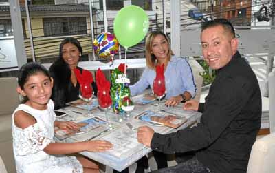 Salomé Vásquez Osorio, Valentina Vásquez Osorio, Lina Marcela Osorio Pérez y Jaime Flórez Carmona.