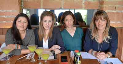 Cristina Villegas Marín, Patty da Silva Castro, Natalia Palacio Jaramillo y Margarita Arango Villegas.