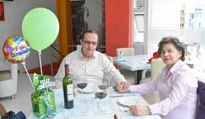 Rubén Darío Isaza Vélez celebró el cumpleaños a su esposa, Amparo Beatriz Zamudio de Isaza, en el restaurante Spago.