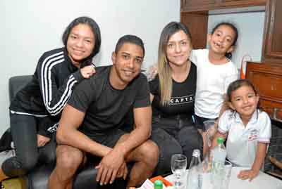 María Alejandra Cuadrado Mosco, José Cuadrado Romero, Estefanía Mosso Vargas, Antonella Cuadrado Mosso y Sofía Cuadrado Mosso.