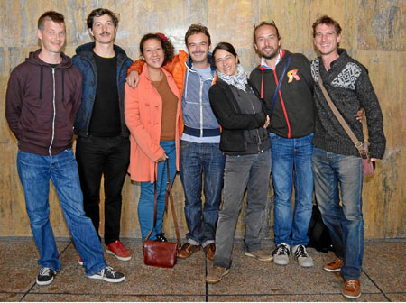 Axel Pfalzeraf, Eugene Gauneton, Nathalie Diebold, Florian Tillard, Gaelle Bauer, Aldric Plisson y Thomas Caharel, de Francia.