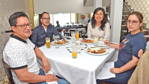 David Pabón Niño, Óscar Álvarez Zambrano, Lady Cundar Yela y Ángela Chávez Saldaña.