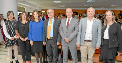 Claudia Jurado Grisales, decana de la Facultad de Artes y Humanidades; Elvira Cristina Ruiz Jiménez, decana de la Facultad Cienc