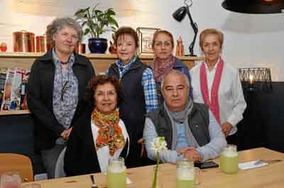 Foto | José Fernando Tangarife | LA PATRIA Nancy Delgado Ramírez y Hernán Giraldo Mejía. De pie: Ute Teske, María Helena Estrada
