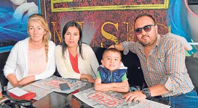 María Vásquez Giraldo, Susan Galeano Vásquez, Joaquín Amador Galeano y José David Amador Gallego.