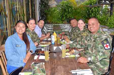 Soffy Olaya Herrera, mayor Catalina Burbano García, César Raigoza Ocampo, sargento primero John Espinoza Nieto, mayor Ana Milena