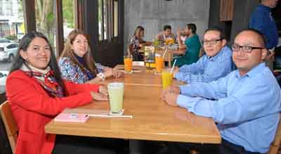 Pilar Ramírez Henao, Pilar González Salgado, Diego Moreno Román y Camilo Cadavid Muñoz.