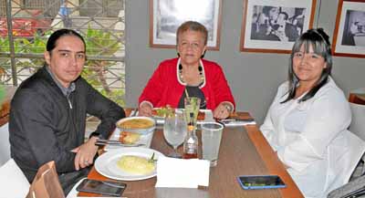 En el restaurante Alto Pasti Trattoria compartieron Juan Sebastián Gómez González, Fabiola Rodas Muñoz y Luisa Fernanda Roncanci