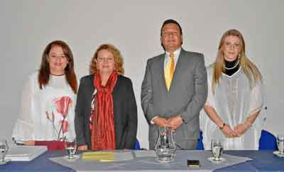 Eliana María Aristizábal Dávila, directora de Educación Cruz Roja Seccional Caldas; Carolina Venegas Ceballos, presidenta de la 