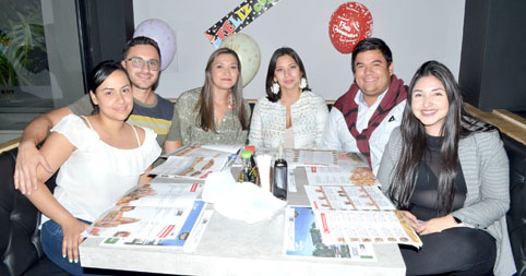 Daniela Torres Pérez, Juan David Serna Pineda, Viviana Gómez Ballesteros, Diana Ramírez, Alejandro Díaz Medina y Luis Fernanda R