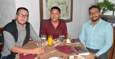 Hugo Alexis Giraldo Martínez, Alejandro Franco Castaño y Ricardo Suaza Jiménez.