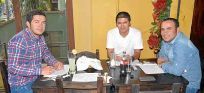 Germán Castaño Urdinola, Andrés Valencia Giraldo y Jorge Mario Villa Jaramillo.