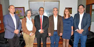 Camilo Younes Velosa, vicerrector de la Universidad Nacional de Colombia sede Manizales; Luisa Fernanda Giraldo Zuluaga, vicerre