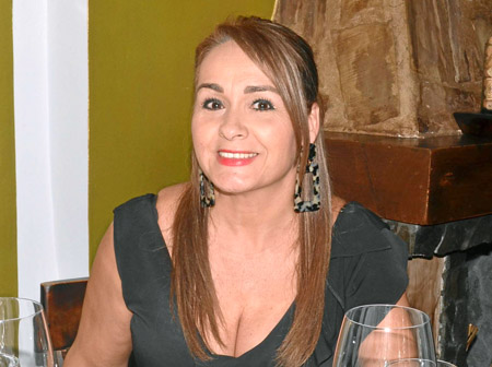 María Doris Orozco Muñoz durante la celebración de su cumpleaños.