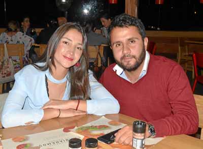 Juanita Giraldo Flórez y Santiago Arango Hernández se reunieron en el restaurante Il Forno.