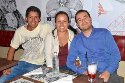 Federico Murillo Ríos, Daniela Murillo Ríos y Daniel Zapata López. 
