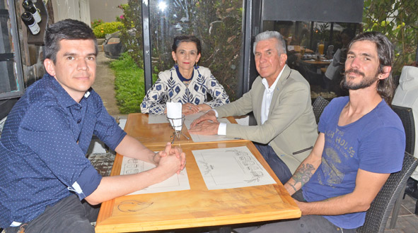 Felipe Jaramillo Lizarralde, Oliva Lizarralde Vélez, Honorio Jaramillo Hernández y Sebastián Jaramillo Lizarralde.