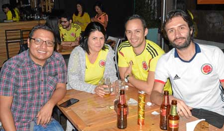 Diego Galindres, Sandra Ossa, Juan Pablo Alzate Gallego y Carlos Mendieta Muñoz.