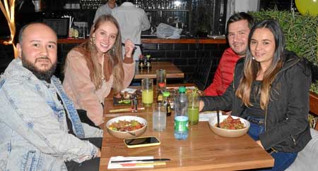 Camilo Monsalve Pineda, Valentina Osorio Carmona, Alejandro Mejía Calderón y Pamela Alzate Hincapié.