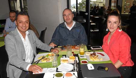 Diego Luis Loaiza Arias, Ricardo Gómez de la Roche y Carlota Arango Roldán.