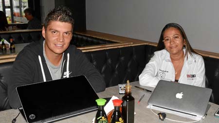 En el restaurante Keisaki se reunieron Alejandro Botero España y Adriana Mejía Gamboa.