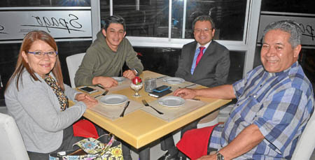 Adiela Aristizábal de Marín, Diego Rojas, Genaro Marín Aristizábal y Gustavo Adolfo Álvarez Lara.