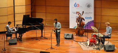 Grayson Nye, en el piano; Eddie Codrington, saxofón; Mathew J. Epperson, en el bajo, y Ethan Bouwsma, en la batería, fueron los 