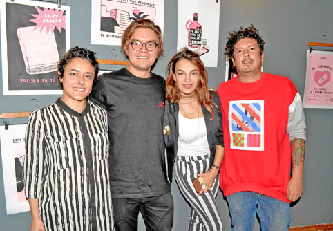 Laura Puerta Barco, Mr. Serranovski, Natalia González Sánchez y Santiago Dussán López.