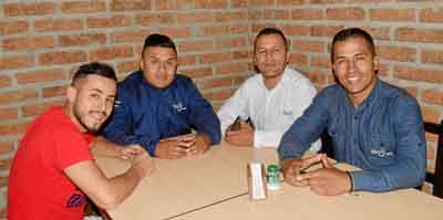 Alexánder García Torres, Cristian Rojas, César Hurtado Gómez y Julián Andrés Zuluaga Ramírez.