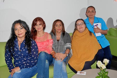 Aceneth Jiménez Mogollón, Patricia Giraldo Arcila, Gina Arango Calderón, Luisa Fernanda Ramírez Orozco y Gloria Nancy Mazo Londo
