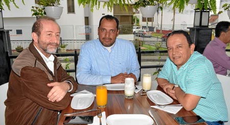 Luis Fernando Franco Hoyos, Óscar Ballesteros Hernández y Carlos Humberto Velásquez Patiño.