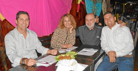 Rodrigo Gutiérrez López; Fary J., cantautora sanandresana; Ángel Labrador Domínguez, y Andrés Mauricio Gutiérrez López.