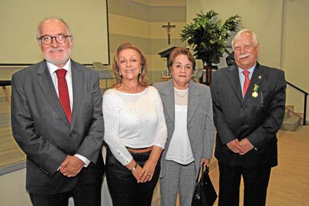 Guido Echeverri Piedrahíta, Ana María Jaramillo de Echeverri, Consuelo Rodríguez de Cadena y Gabriel Cadena Gómez. 