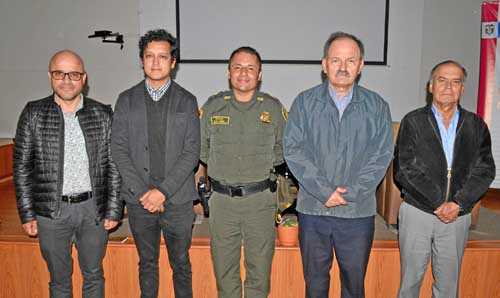 Francisco Javier González Sánchez, Héctor Miguel López, coronel Raúl Vera, Gonzalo Duque Escobar y Albeiro Valencia Llano. 