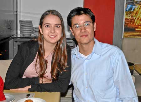 Los novios Ana María Jaramillo Jaramillo y Daniel Arias Martínez estuvieron en Spago. 