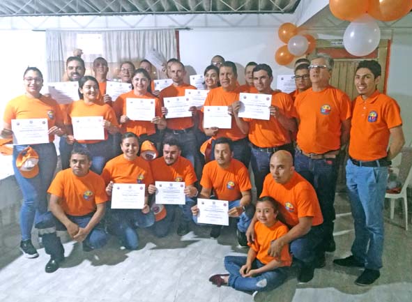 El grupo de graduados. 