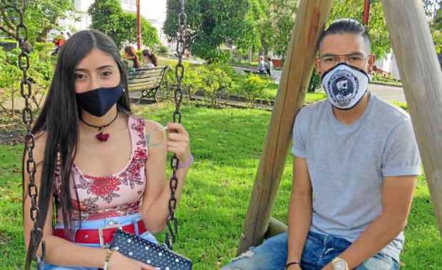 Foto / José Fernando Tangarife / LA PATRIA Isabella Betancourt y Jhon Alexánder Portela.