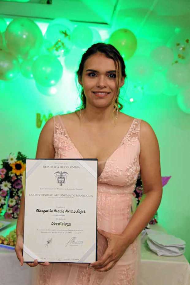 Margarita María Henao López, odontóloga. 