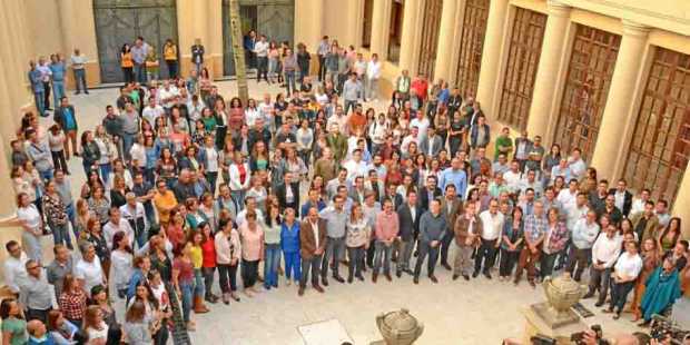 La presentación se hizo ayer en la plazoleta de la Gobernación de Caldas.