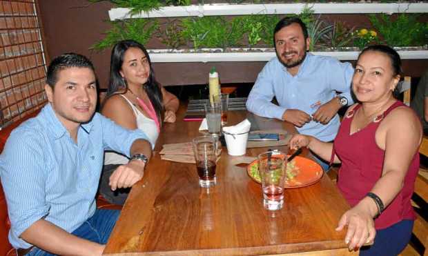 Wilson Ramírez Arias, Daniela Hernández Espitia, Andrés Felipe Marín Pinto y Diana Morales Agudelo.