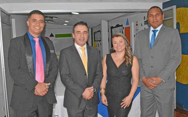 Julián Andrés González Becerra, Jorge Martínez Castro, Ximena Ocampo Ceballos y Harlen Villar Polo, directivos de Creative MGC.