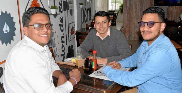 Foto | José Fernando Tangarife | LA PATRIA Juan Camilo Flórez Loaiza, Sebastián Grijalba Ríos y Mateo Padierna Bernal