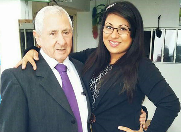 Pedro Nel Ospina Sepúlveda y su hija, Angely Ospina Ospina.