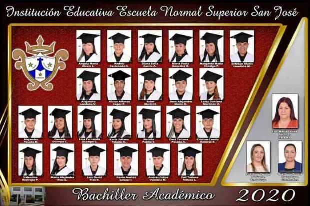 Estos son los graduados de la Institución Educativa Normal San José de Pácora.