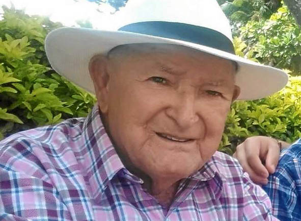 Jesús María Vélez Botero, de Manzanares, festejó sus 97 años en Quimbaya (Quindío).